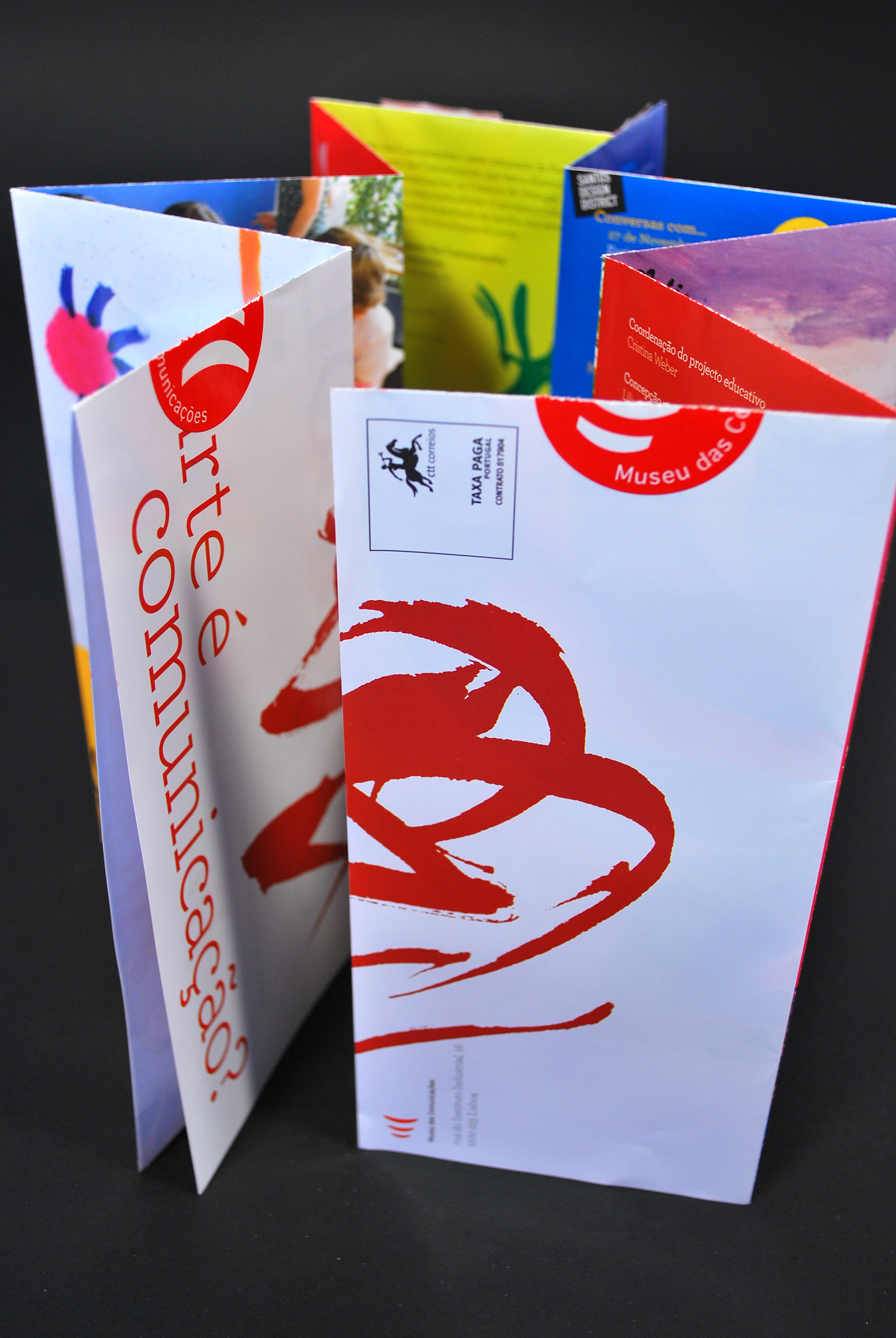 museu das comunicações/fundação portuguesa das comunicações calligraphy art exhibition folded poster by avantia.design