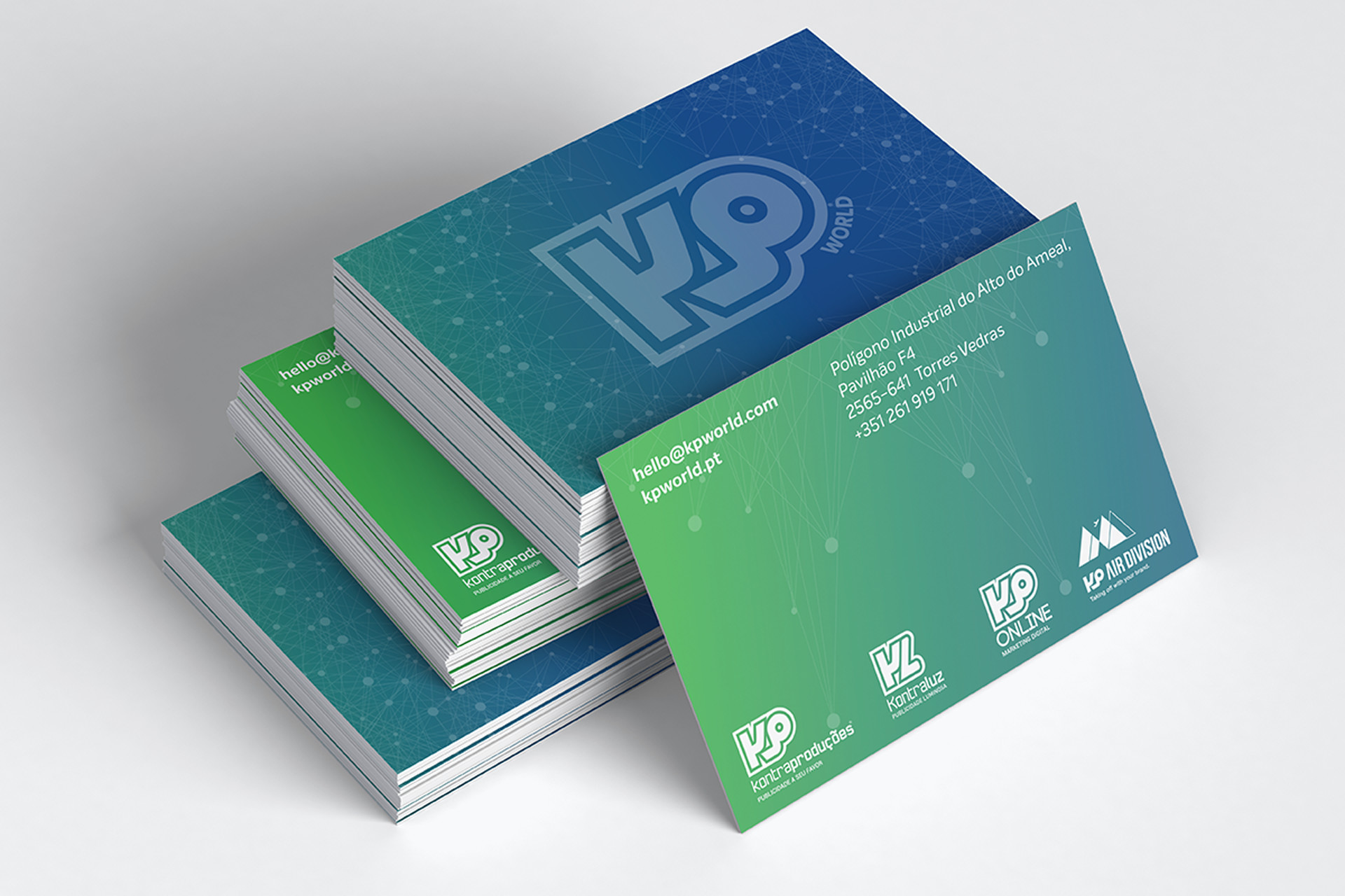 kpworld business card design by avantia.design