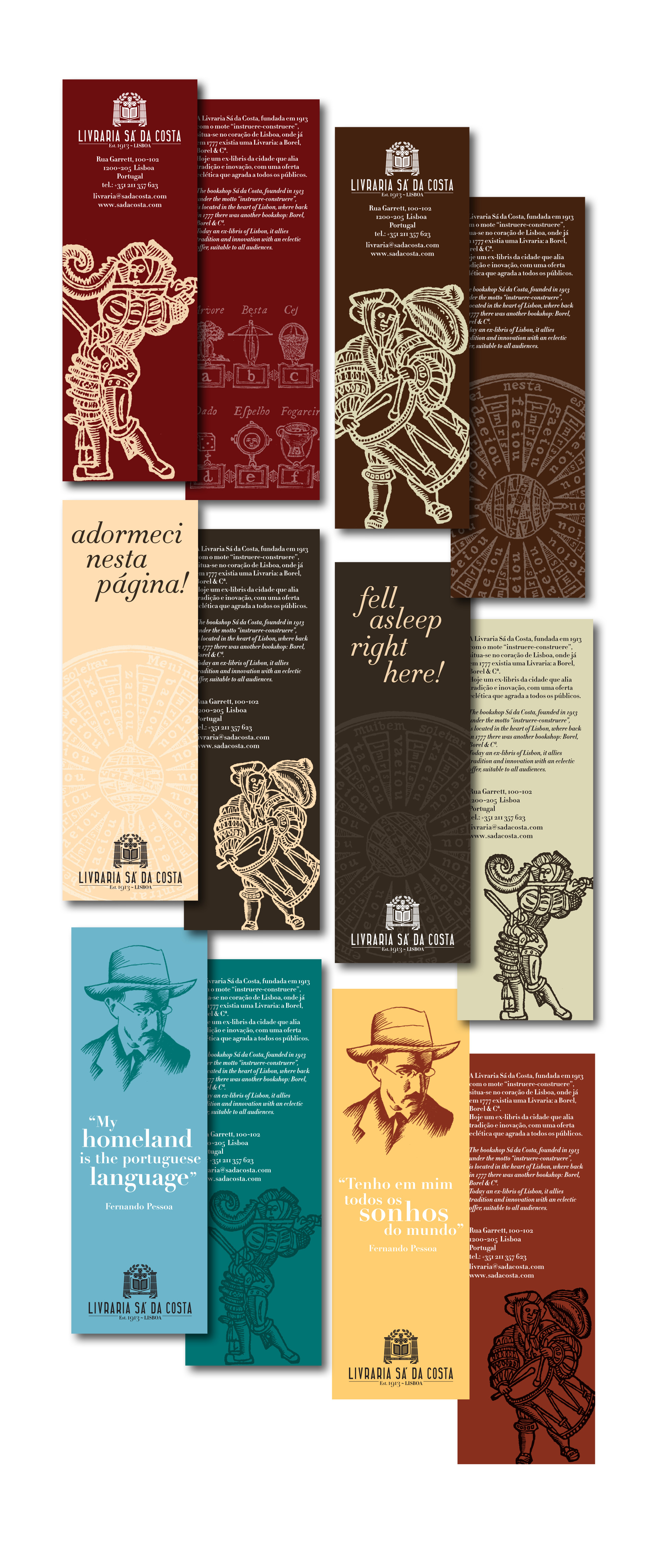 avantiadesign, paper bookmark design, design, sa da costa bookstore