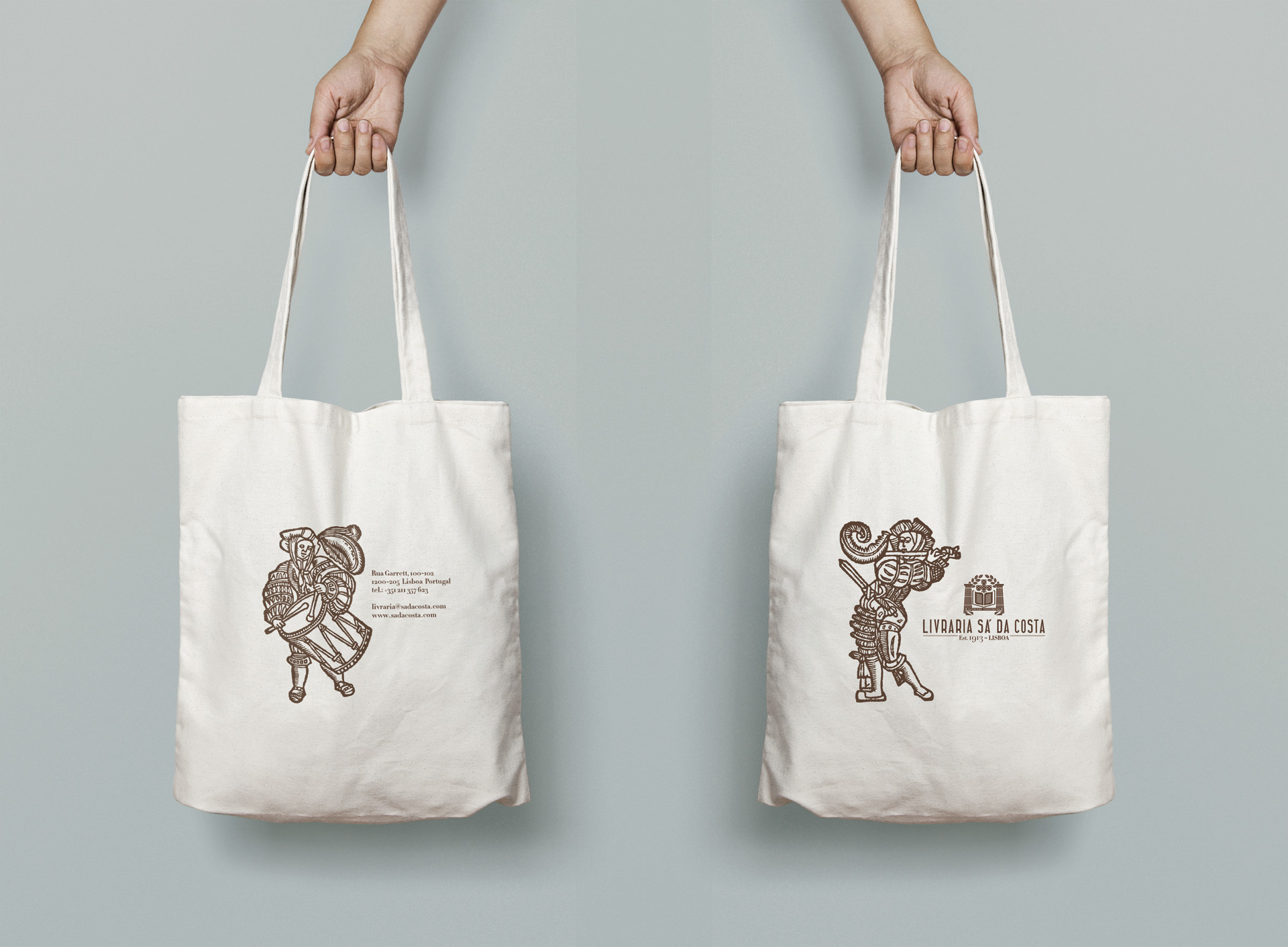 sá da costa rare bookstore tote bag design by avantia.design