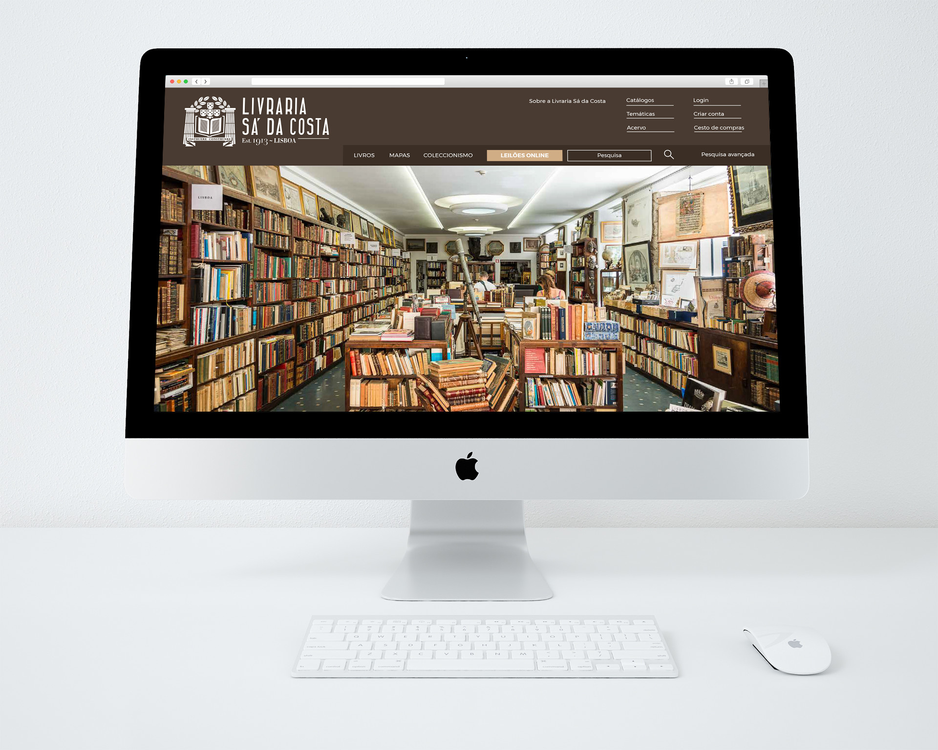 sá da costa rare bookstore webdesign by avantia.design