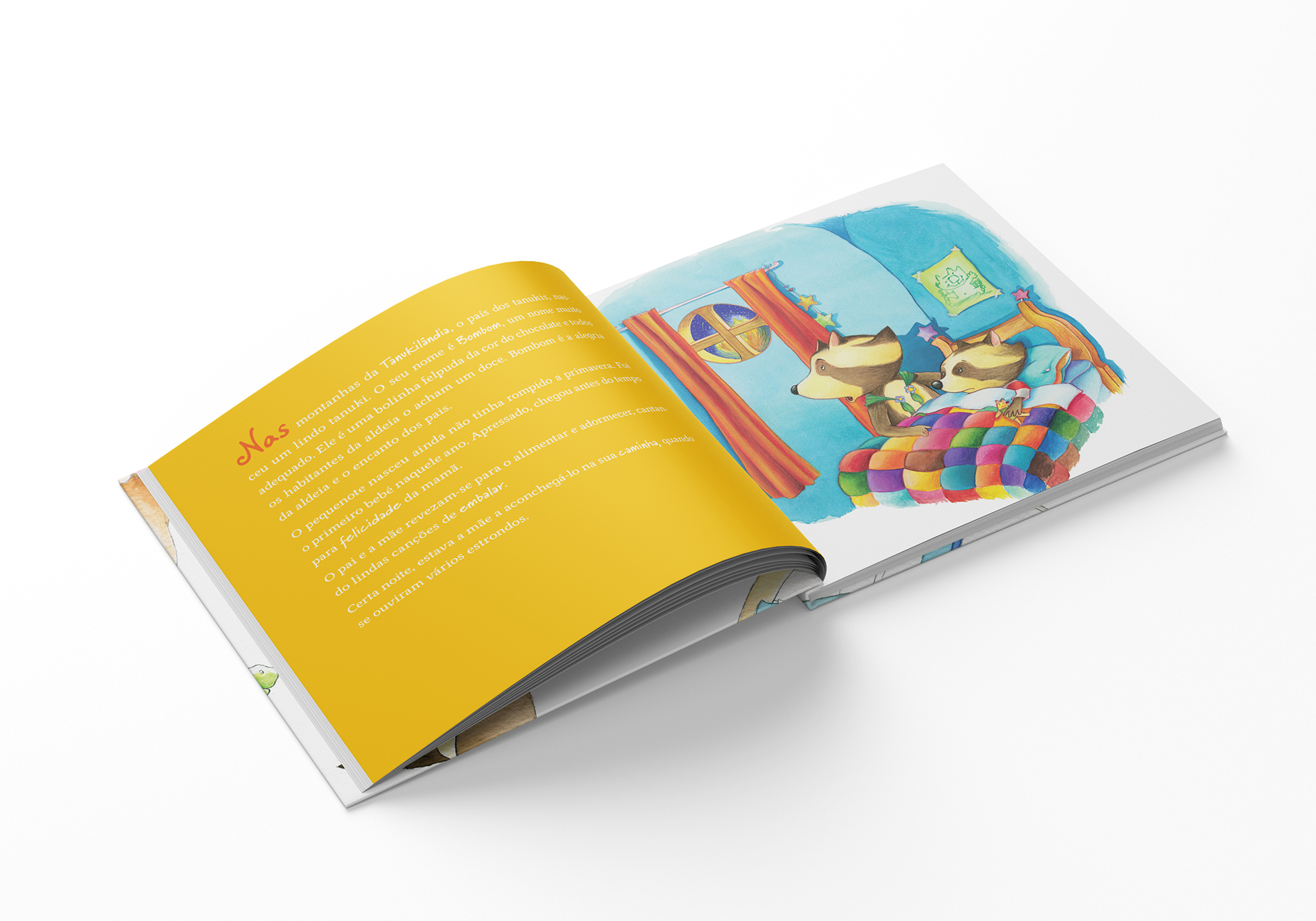 dinalivro book publisher “tanuki, bombom na cidade dos cangurus” visual design by avantia.design